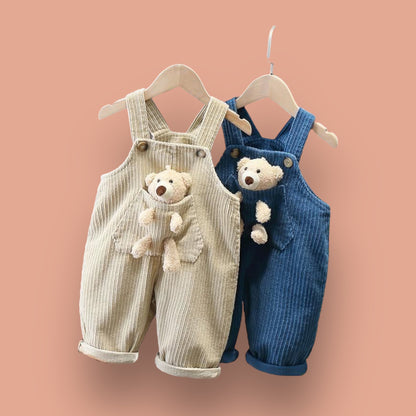 Corduroy Bear Overalls