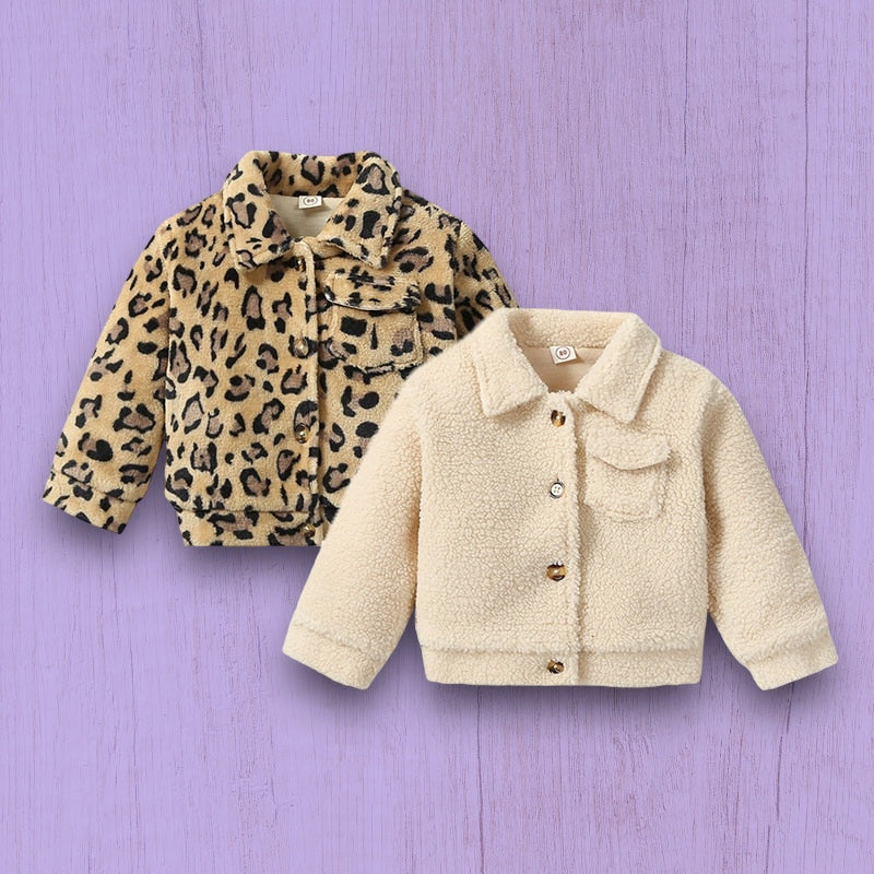 Toddler Girls Autumn Winter Plush Outerwear