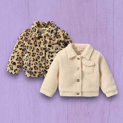 Toddler Girls Autumn Winter Plush Outerwear