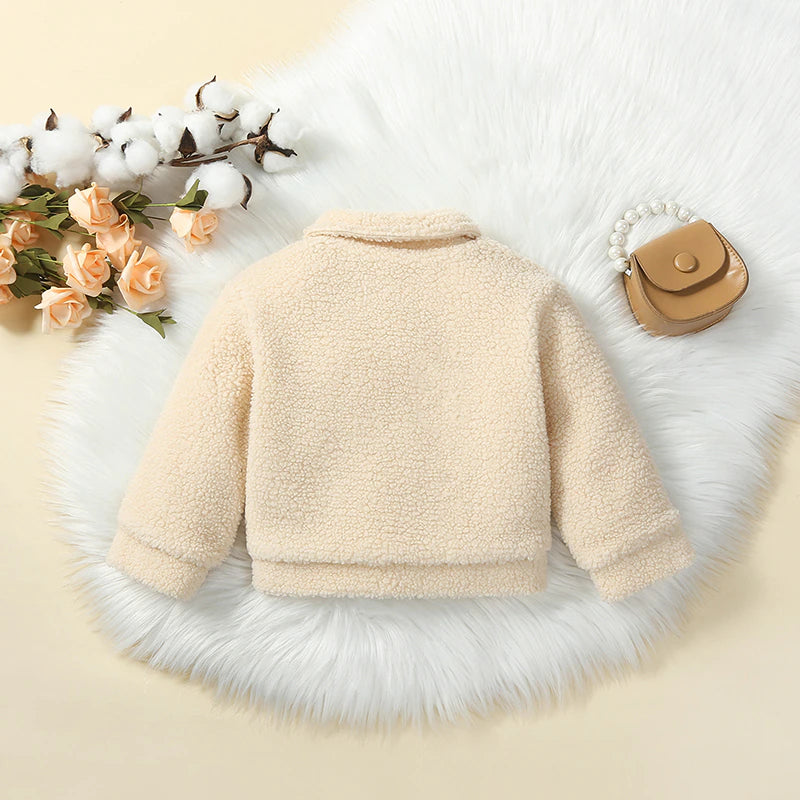 Toddler Girls Autumn Winter Plush Outerwear