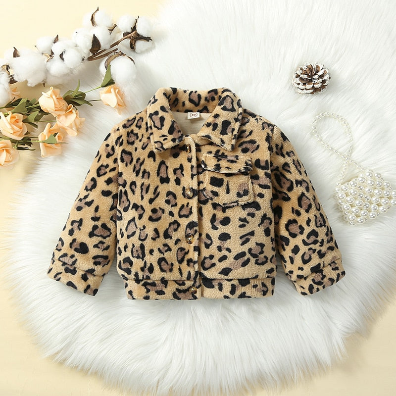 Toddler Girls Autumn Winter Plush Outerwear