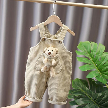 Corduroy Bear Overalls