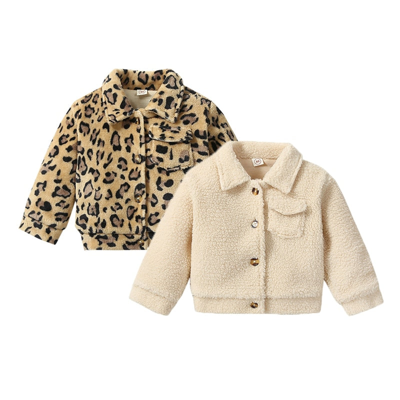 Toddler Girls Autumn Winter Plush Outerwear