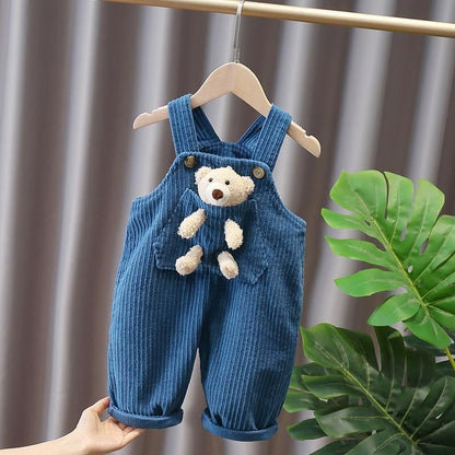 Corduroy Bear Overalls