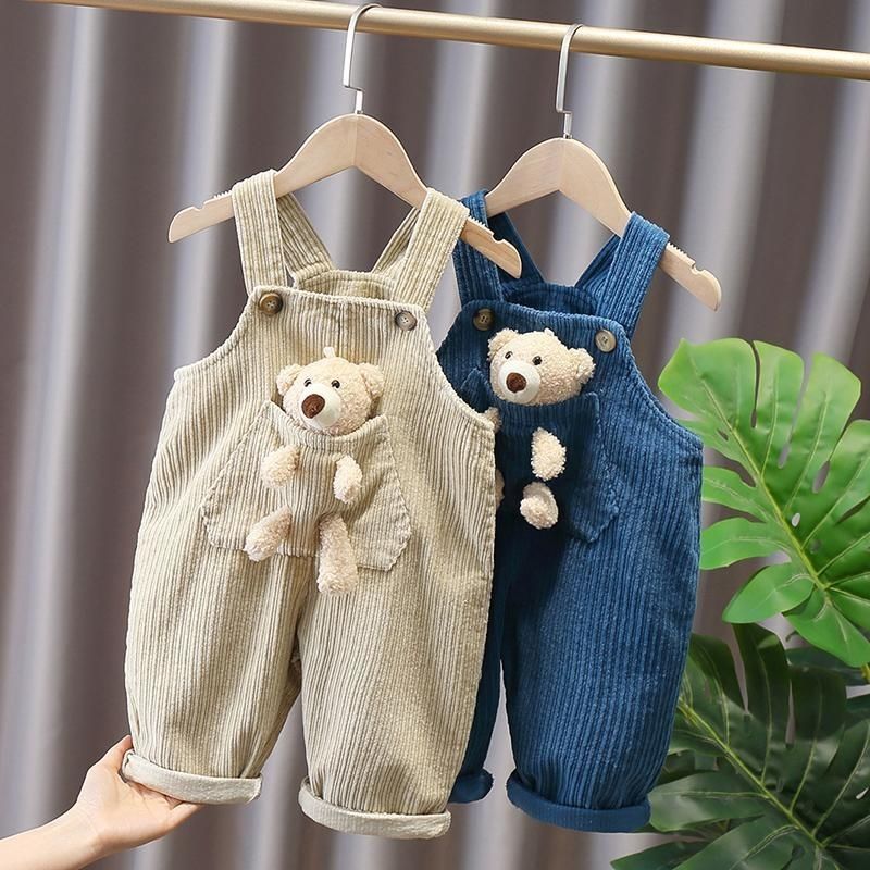 Corduroy Bear Overalls